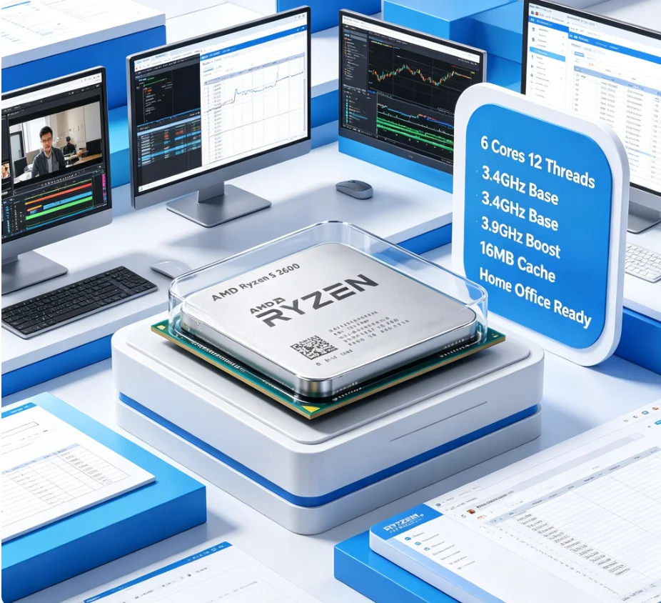 Pc Gaming Entry - เอเอ็มดี ไรเซน 5 2600 โปรเซสเซอร์เดสก์ท็อประดับเริ่มต้น 6