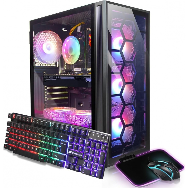 Pc Gaming Gtx 1650 - คอมพิวเตอร์ตั้งโต๊ะสำหรับเล่นเกม, ซีพียู Core i3-10100F สูงสุด 4.3G,