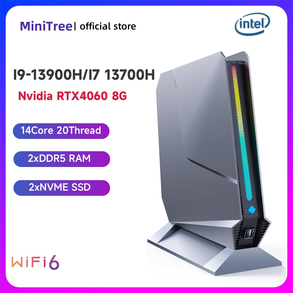 Pc Gaming Core I5 - คอมพิวเตอร์ตั้งโต๊ะขนาดเล็กสำหรับเล่นเกมส์ ซีพียู Core i9-13900H การ์ดจอ Nvidia