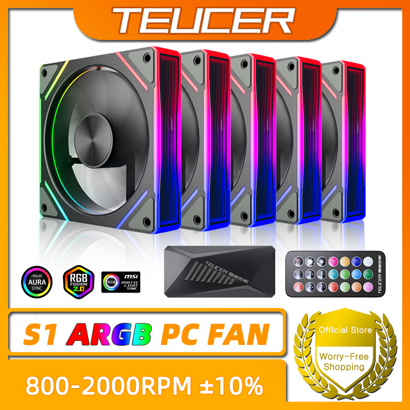 Pc Gaming Water Cooling - พัดลมคอมพิวเตอร์ TEUCER Prism S1 ARGB 120
