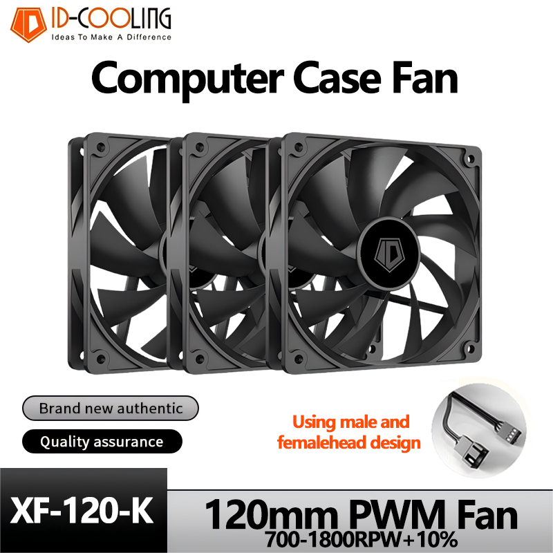 Pc Gaming Liquid - พัดลมเคสคอมพิวเตอร์สำหรับเกมเมอร์ ID-COOLING XF-120-K Simplicity Efficiency 12V