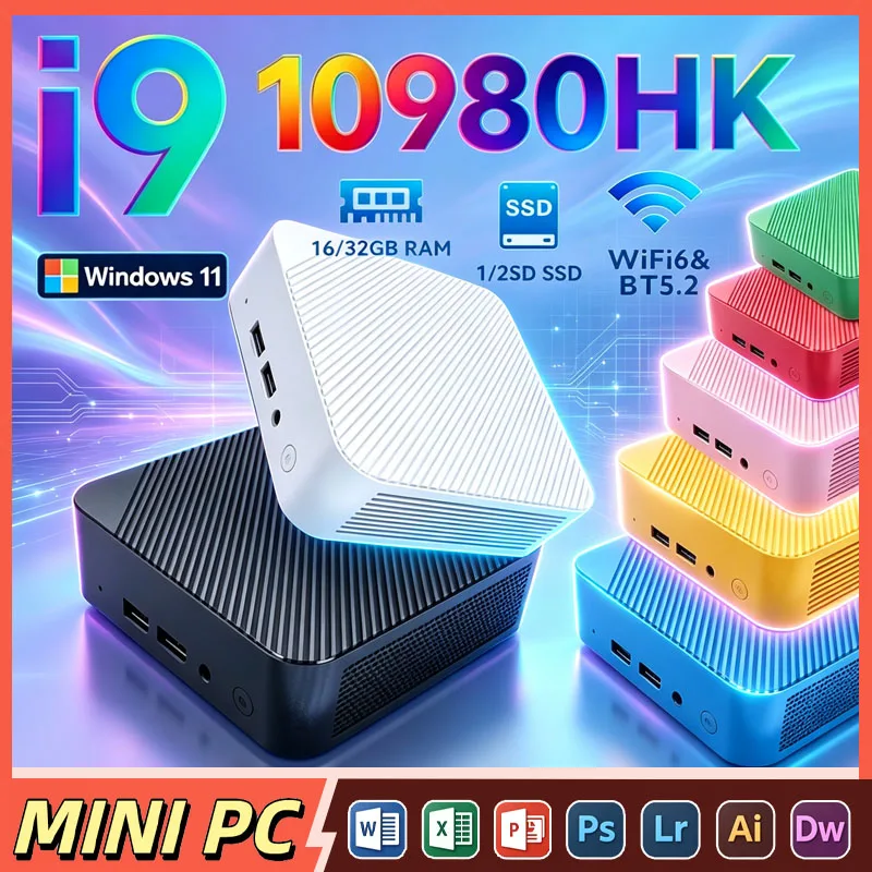 Pc Gaming All In One - มินิพีซี Intel Core I9-10980HK คอมพิวเตอร์ตั้งโต๊ะพกพาทรงพลัง 16GB