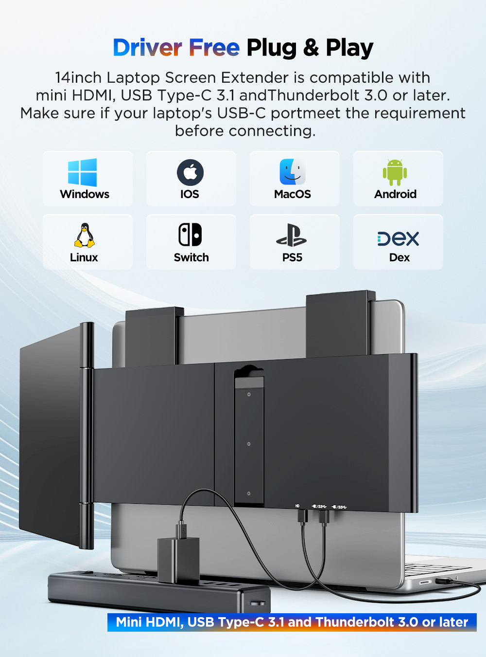 UPERFECT จอภาพพกพาขนาด 14 นิ้ว - Pc Gaming Y Monitor บทวิจารณ์และราคา