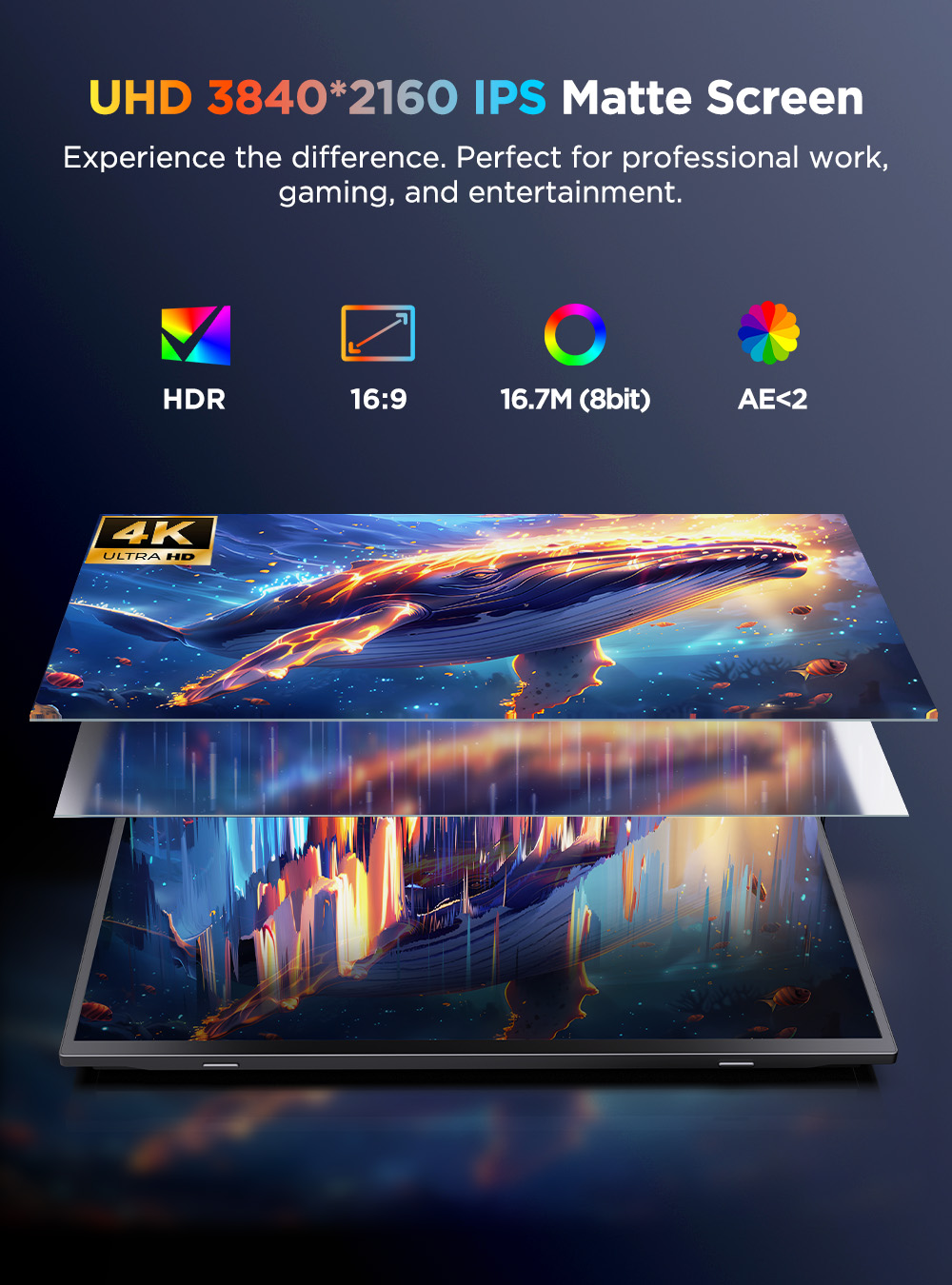 UPERFECT 4K จอภาพพกพาหน้าจอสัม - Pc Gaming Y Monitor บทวิจารณ์และราคา