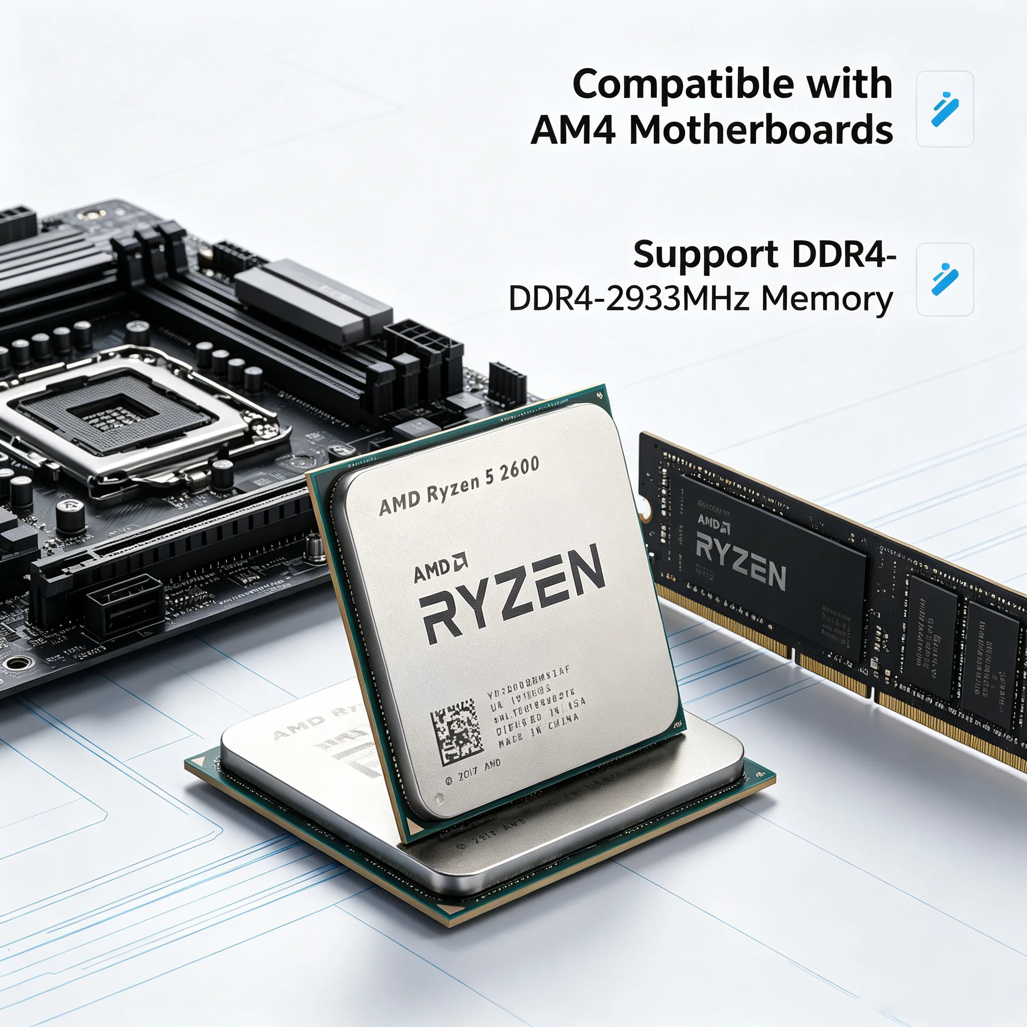 โปรเซสเซอร์ซ็อกเก็ต AM4 แบบสาก - Pc Gaming Entry บทวิจารณ์และราคา