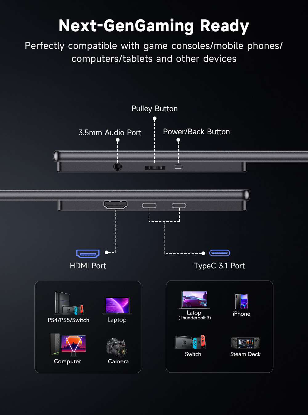 จอภาพพกพา UPERFECT ขนาด 23.8 น - Pc Gaming Y Monitor บทวิจารณ์และราคา