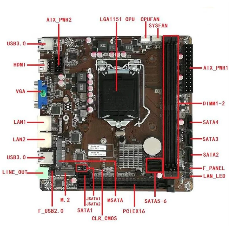 B365 มินิ-ITX เมนบอร์ด LGA 115 - Pc Gaming Core I5 บทวิจารณ์และราคา