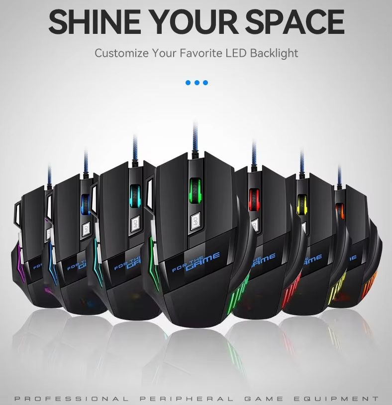 เมาส์เกมมิ่งแบบมีสายพร้อมไฟ RG - Pc Gaming Hp บทวิจารณ์และราคา